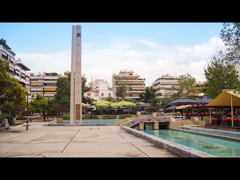 #75 Nea Smyrni square walk in Athens, Greece